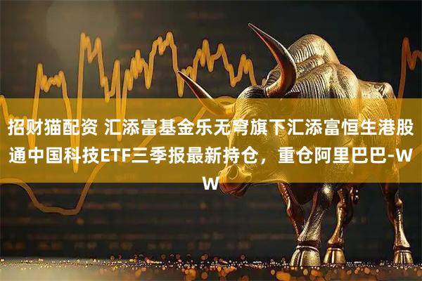 招财猫配资 汇添富基金乐无穹旗下汇添富恒生港股通中国科技ETF三季报最新持仓，重仓阿里巴巴-W
